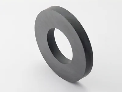 フェライト磁石、リング型、Φ80xΦ40x10(mm)、高さ方向