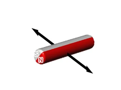 ネオジム磁石(N40)、円柱型、Φ1x5(mm)、径方向