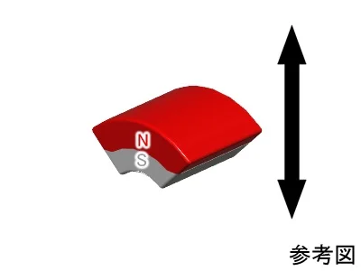 ネオジム磁石(N52)、C型、R7.5xr3x9(90°)(mm)、外径N内径S