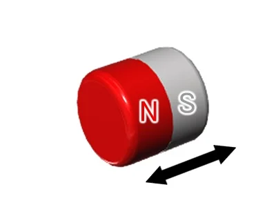 ネオジム磁石(N40)、円柱型、Φ28x20(mm)、高さ方向