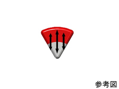 ネオジム磁石(N35)、C型、R3.5xr0x26.6(60°)(mm)、外径N内径S