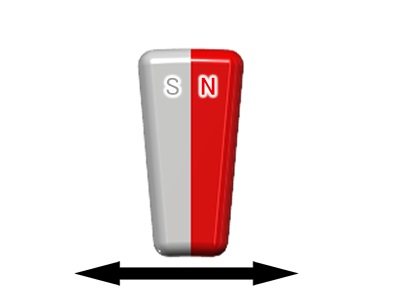 ネオジム磁石(N35)、C型、R6xr4x10(10°)(mm)、幅方向