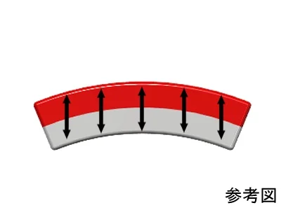 ネオジム磁石(N40)、C型、R22xr18x10(45°)(mm)、外径N内径S