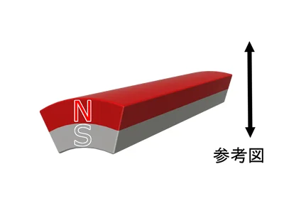 サマコバ磁石(SS28H)、C型、R15.5xr10x19(45°)(mm)、外径N内径S